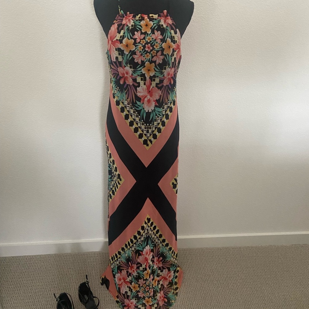 Emma & Michele Floral Geometric Maxi Dress